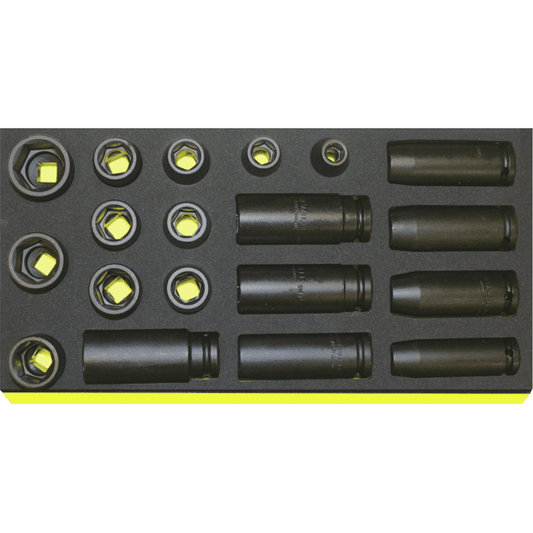 Stahlwille 96838777 - Juego de llaves de vaso IMPACT 1/2" TCS 19 piezas - Ferrotecnia