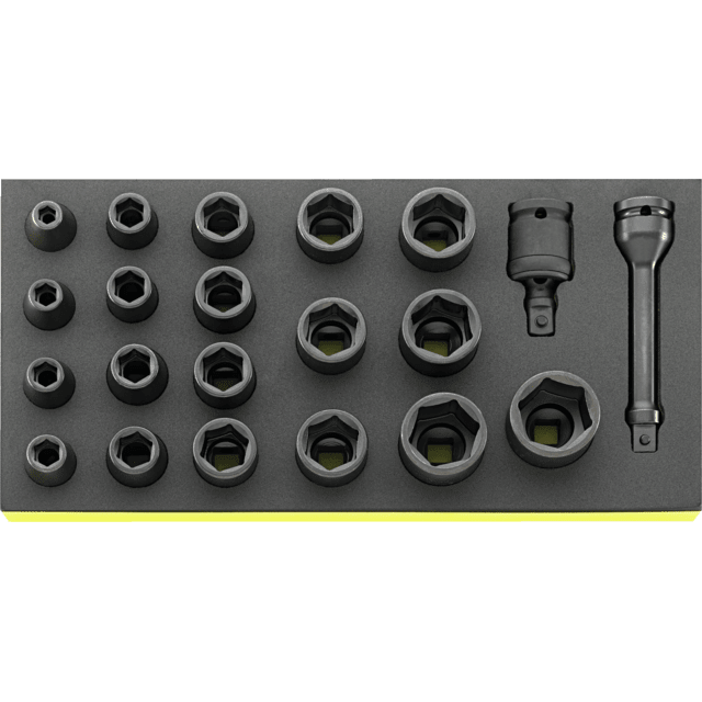 Stahlwille 96838791 - Juego de llaves de vaso IMPACT 1/2" TCS 21 piezas - Ferrotecnia