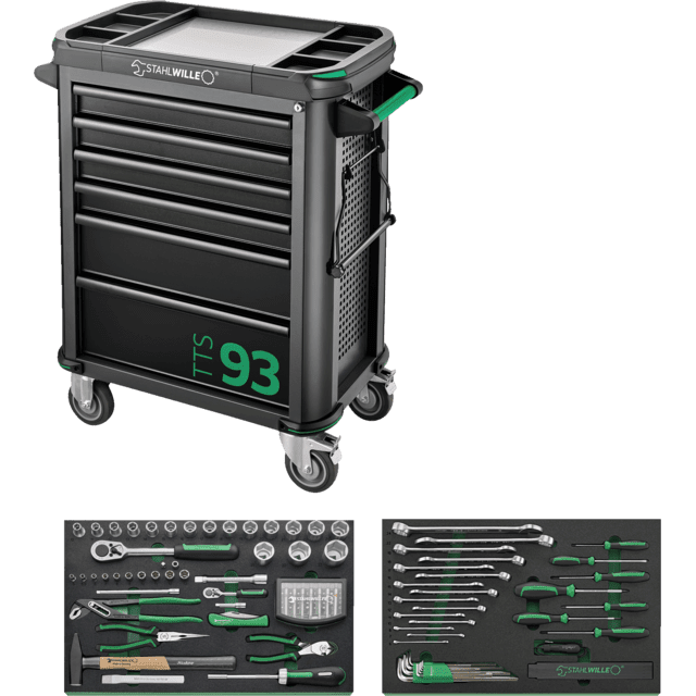 Stahlwille 98830177 - Juego de herramientas + carro portaherramientas 130 piezas - Ferrotecnia