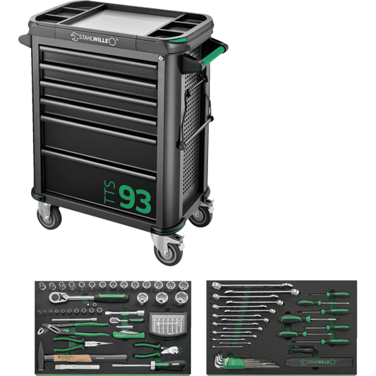 Stahlwille 98830177 - Juego de herramientas + carro portaherramientas 130 piezas - Ferrotecnia