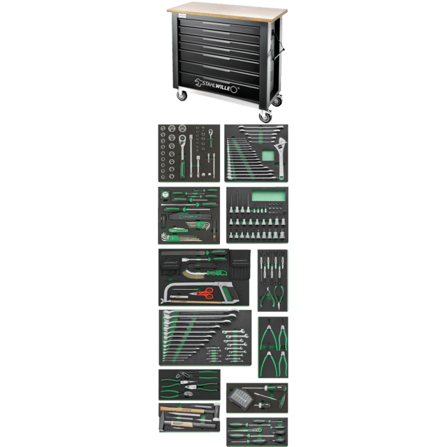 Stahlwille 98830181 - QuickRelease Tool Set + Workbench 267 Pieces