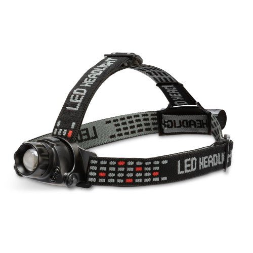 STAK ST201 - Linterna frontal recargable de 10 W y 900 lúmenes, con zoom KAIZER - Ferrotecnia