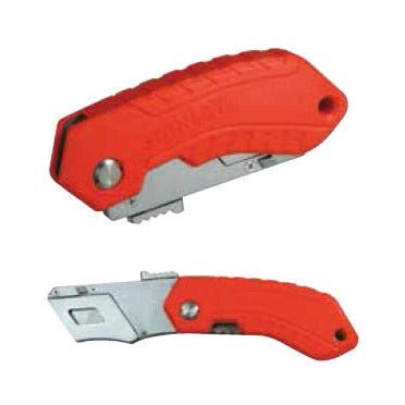 Stanley 0-10-243 - Cuchillo de seguridad autoretráctil y plegable, 160 mm - Ferrotecnia