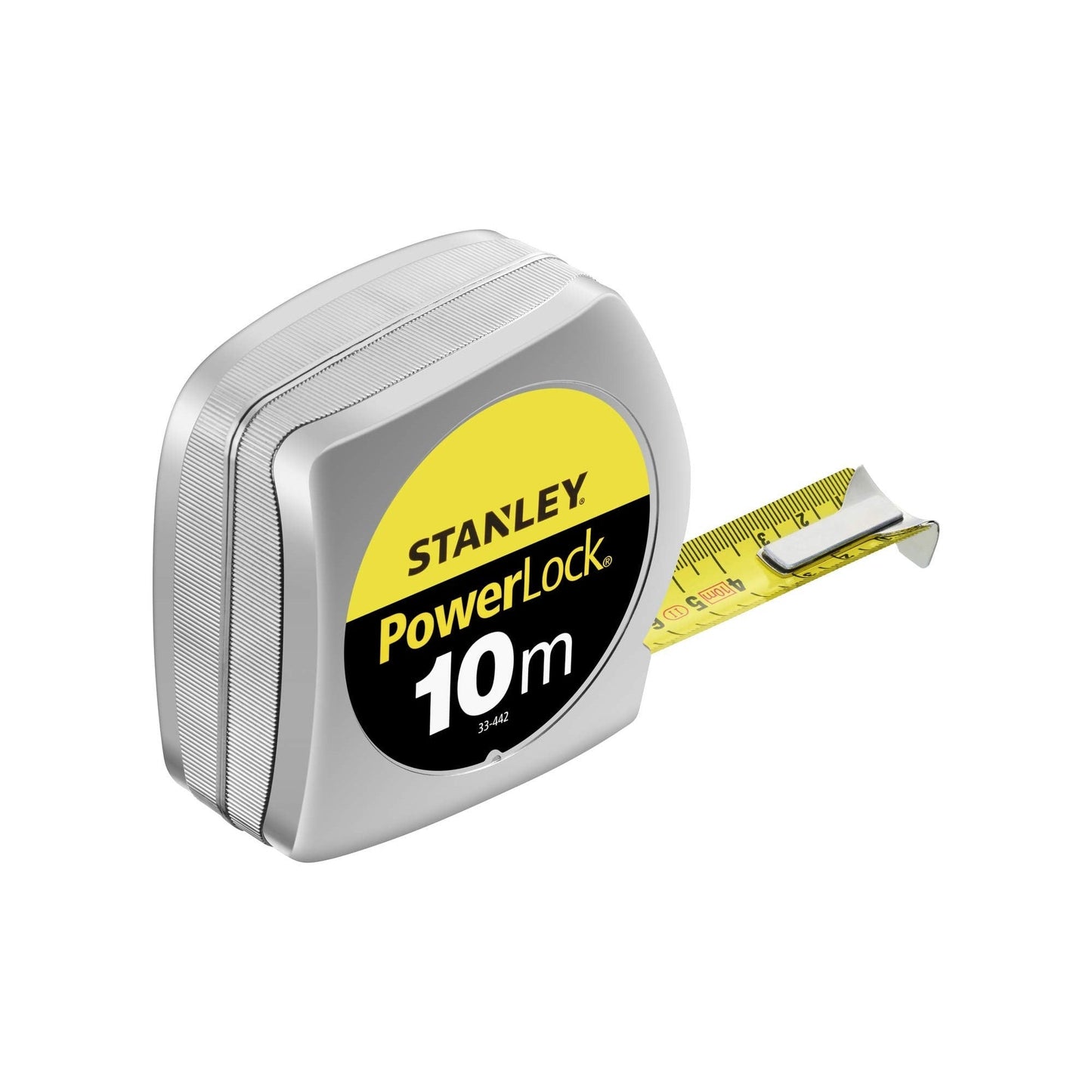 Stanley 0-33-442 - Flexómetro Powerlock Classic de 10 m x 25 mm con caja ABS - Ferrotecnia