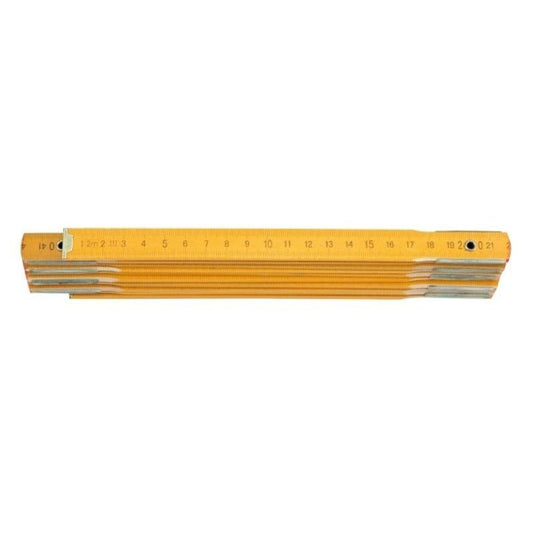 Stanley 0-35-458 - Metro plegable de madera, 2 m x 17 mm - Ferrotecnia