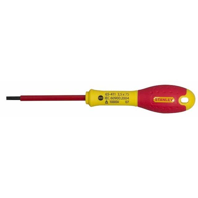 STANLEY 0-65-413 - Destornillador aislado vde 1000v FatMax plana 5,5 x 150 mm - Ferrotecnia