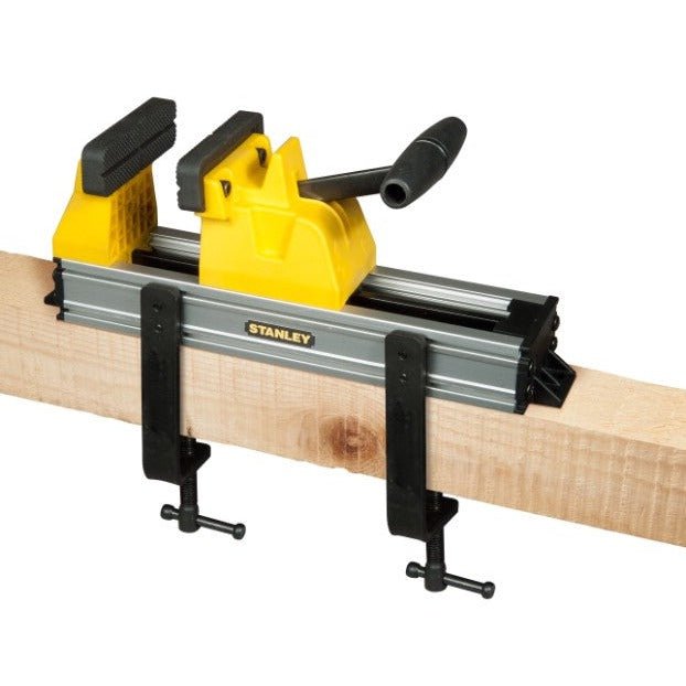 STANLEY 0-83-179 Tornillo de Banco Quick-Vice, Agarre Seguro, Rápido Reposicionamiento, Capacidad de hasta 180 kg, Brazo de Palanca de Mano, Almohadillas de Caucho Desmontables - Ferrotecnia