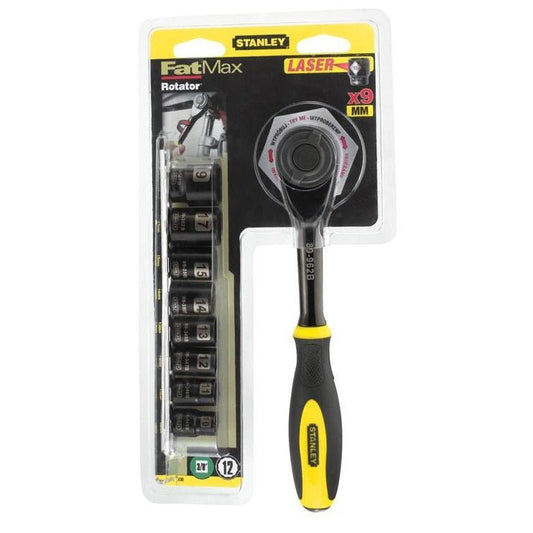 Stanley 0-94-606 - Juego carraca Rotator 9 piezas 3/8" cromo negro - Ferrotecnia