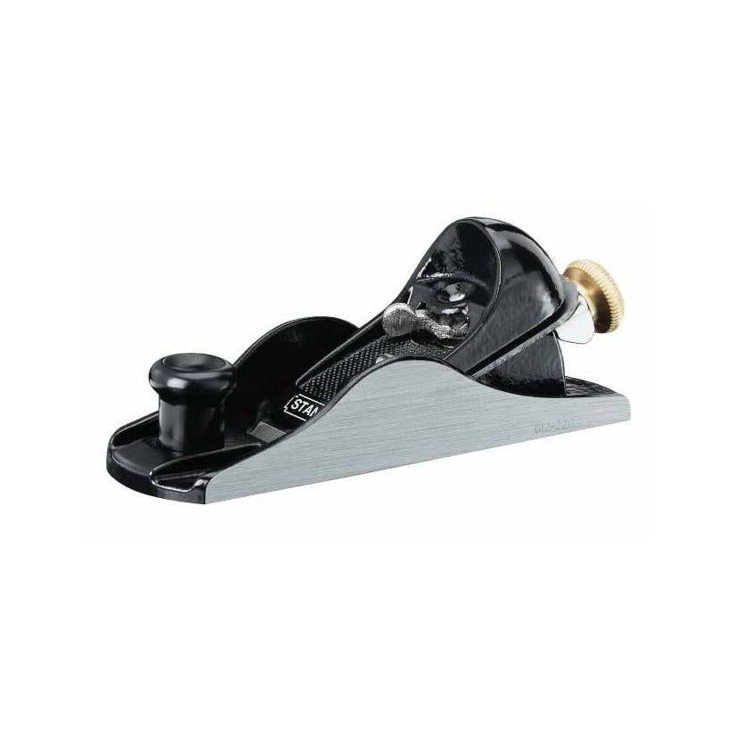 STANLEY 1-12-220 - Cepillo manual 180mm, Ancho 40mm, Ajuste manual sencillo y rápido mediante pomo, Estructura metálica resistente a los golpes, Anticorrosión, Suela mecanizada - Ferrotecnia