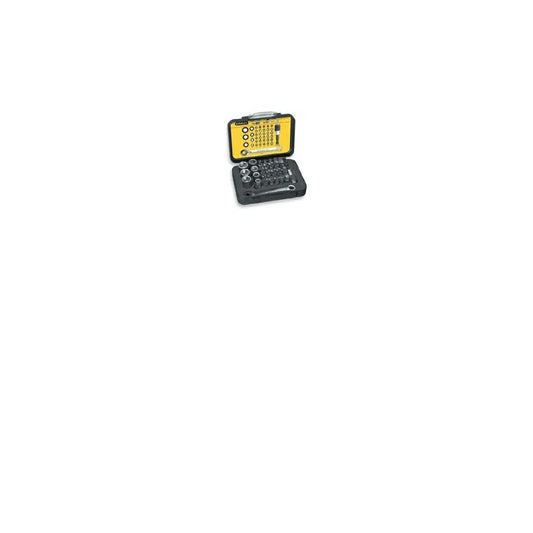 Stanley 1-13-907 - Juego de puntas de destornillador Expert vasos 14" llave con sistema carraca, 39 piezas - Ferrotecnia