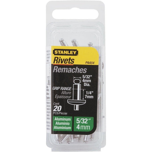 Stanley 1-PAA66T - Remaches de aluminio 5 x 9,5mm (15 u.) - Ferrotecnia