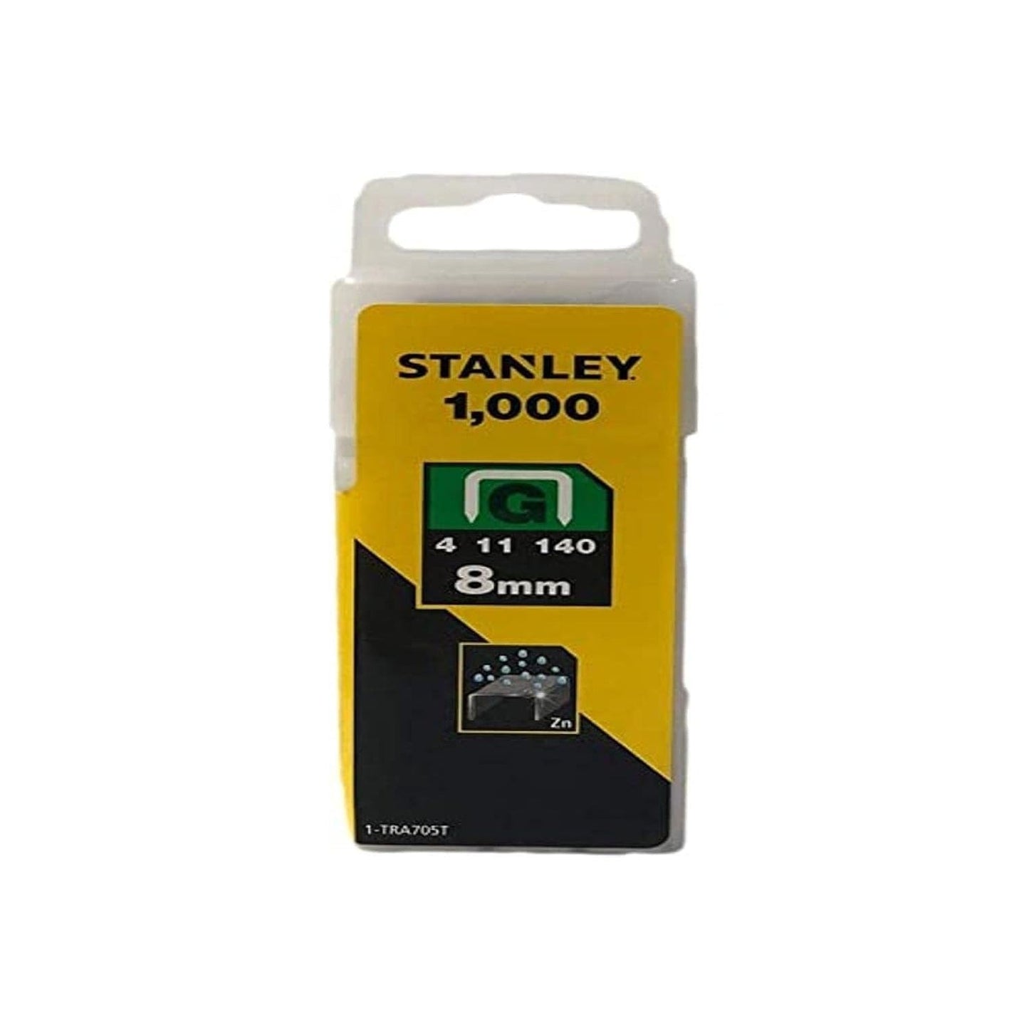 Stanley 1-TRA705T - Grapas tipo G (4/11/140) de 8 mm, 1000 unidades - Ferrotecnia