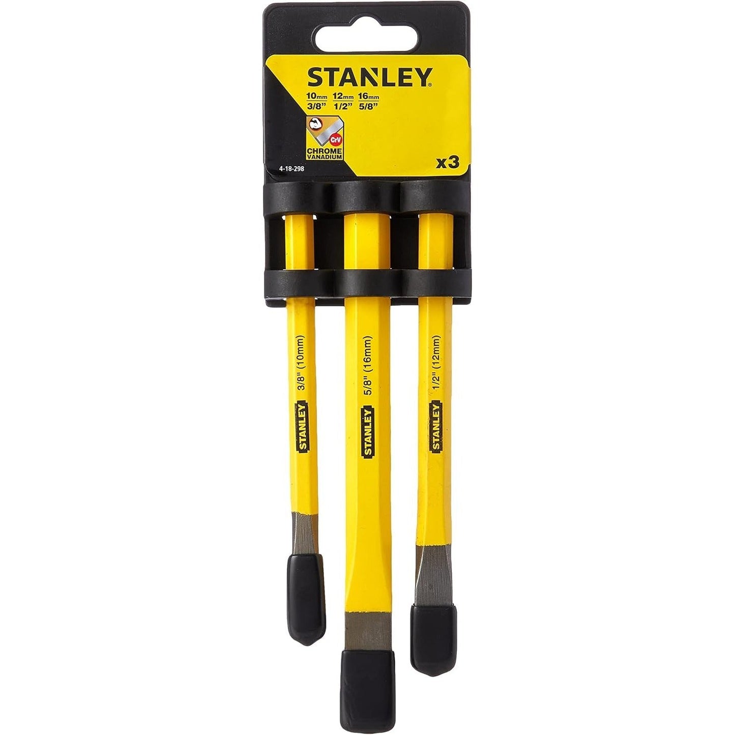 Stanley 4-18-298 - Juego de 3 cortafríos de 10, 12 y 16 mm - Ferrotecnia