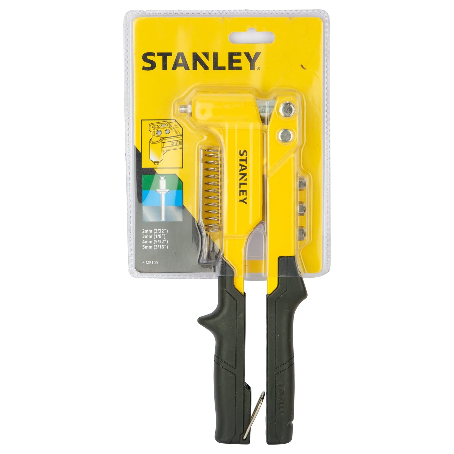 Stanley 6-MR100 - Remachadora manual MR100 con cabezal giratorio