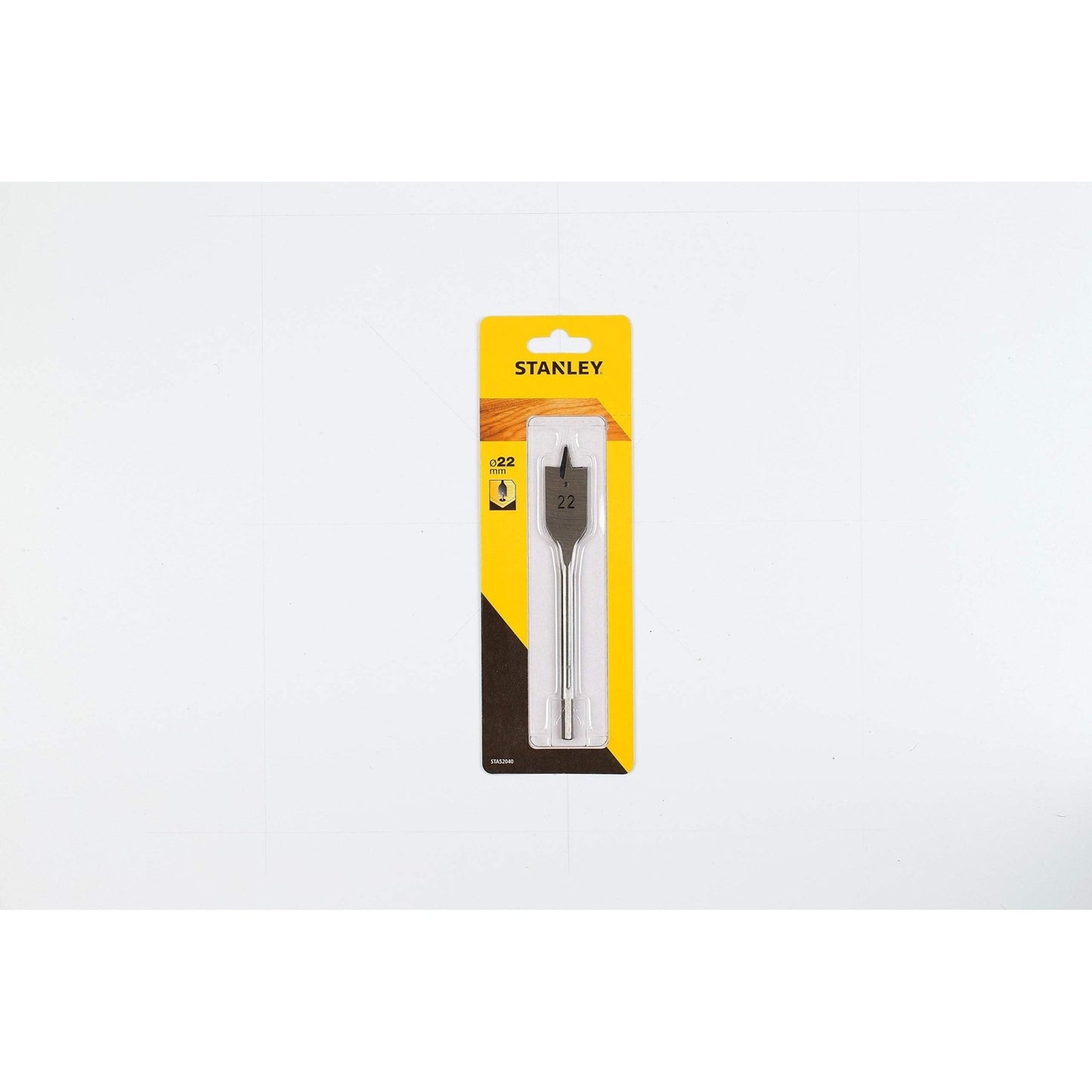 Stanley Accesorios Sta52040-Qz Broca de Pala al Cromo-Vanadio con Punta de Centrar y Bordes Afilados para Madera, diam 22 mm - Ferrotecnia
