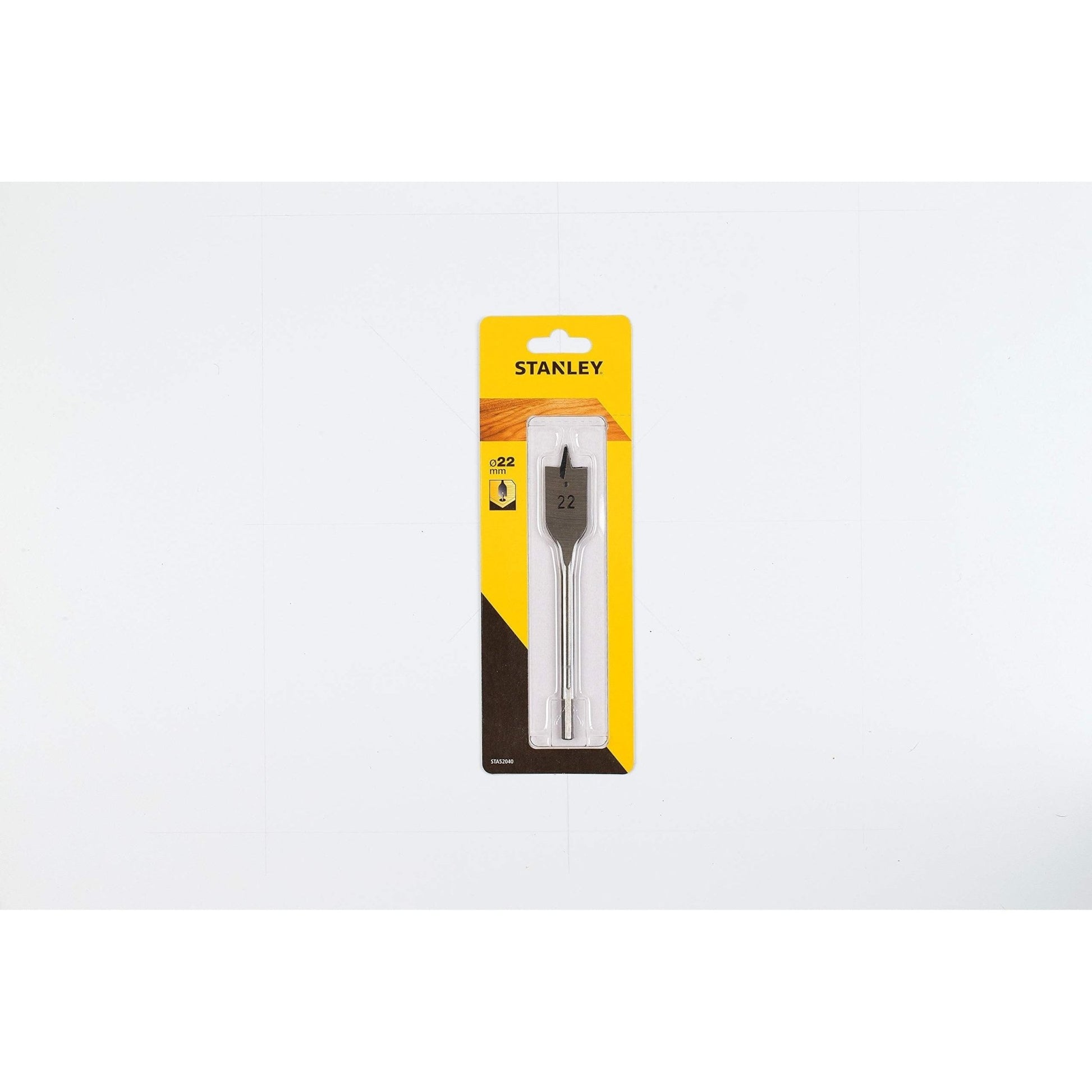 Stanley Accesorios Sta52040-Qz Broca de Pala al Cromo-Vanadio con Punta de Centrar y Bordes Afilados para Madera, diam 22 mm - Ferrotecnia
