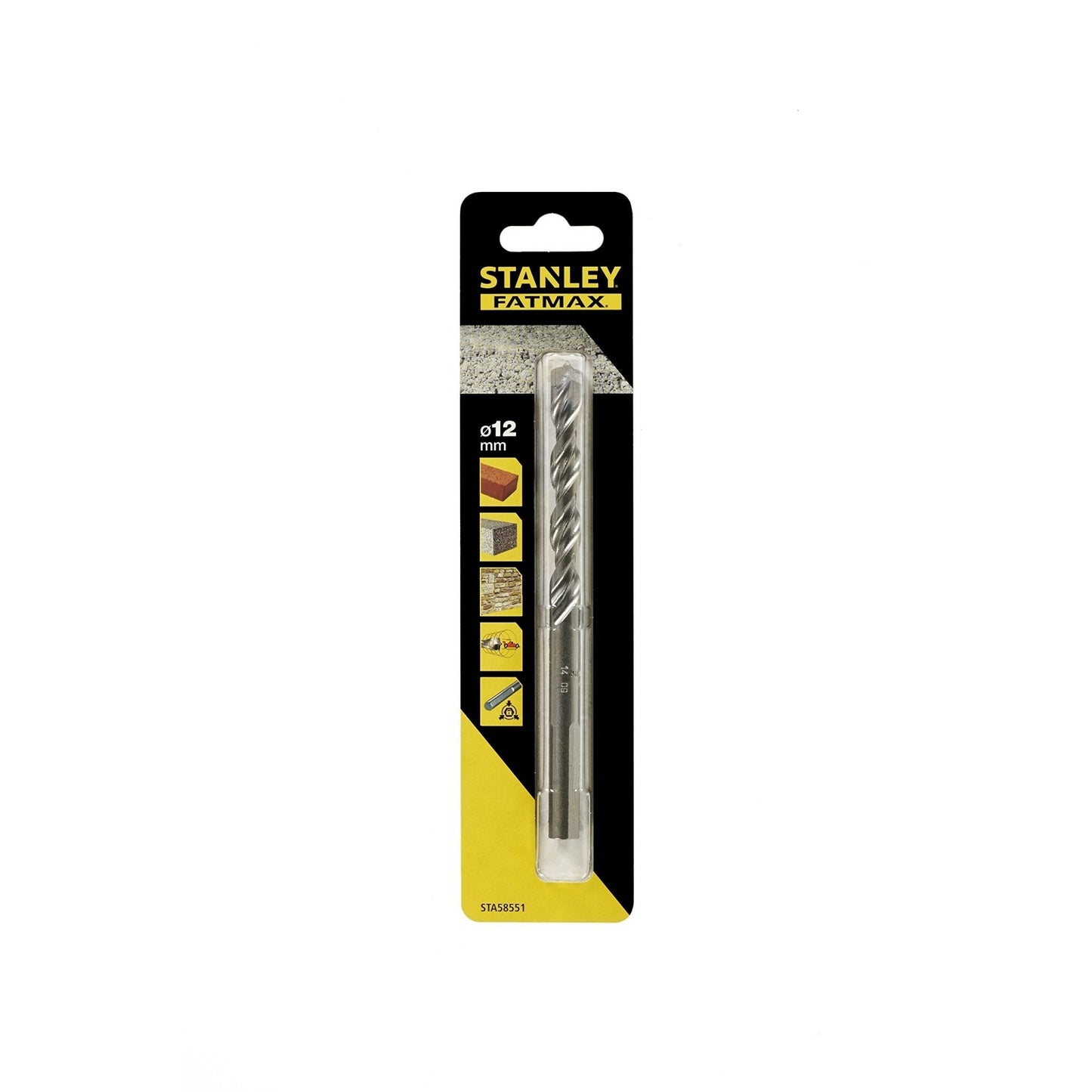 Stanley Accesorios Sta58551-Qz Brocas para Piedra con Vástago de 3 Cara 12 x 150 mm - Ferrotecnia