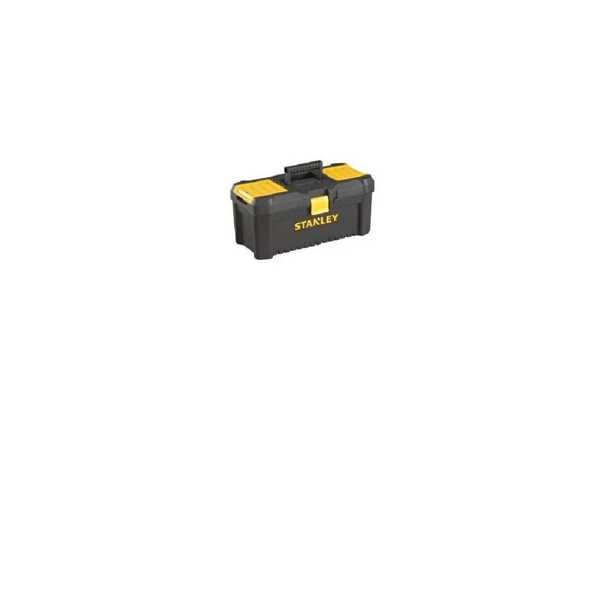 STANLEY Caja de herramientas de plástico con cierre de plástico, 40,6 x 20,5 x 19,5 cm, asa ergonómica, organizadores en la tapa, bandeja interior extraíble, orificio para candado, STST1-75517 - Ferrotecnia