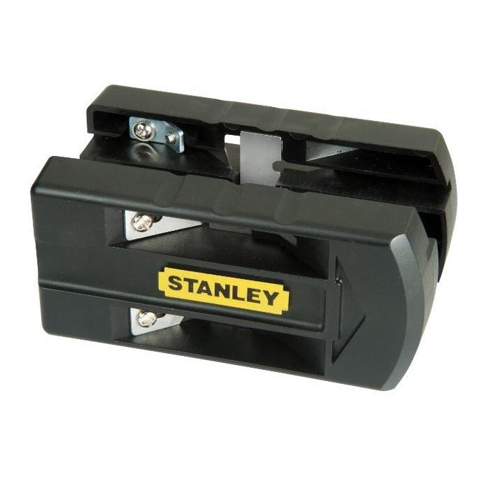 STANLEY Cepillo Perfilador de cantos doble, Ajustable de 12,5mm a 25,4mm. Realiza canteado sobrante sin dañar la madera, Acabados biselados, STHT0-16139 - Ferrotecnia