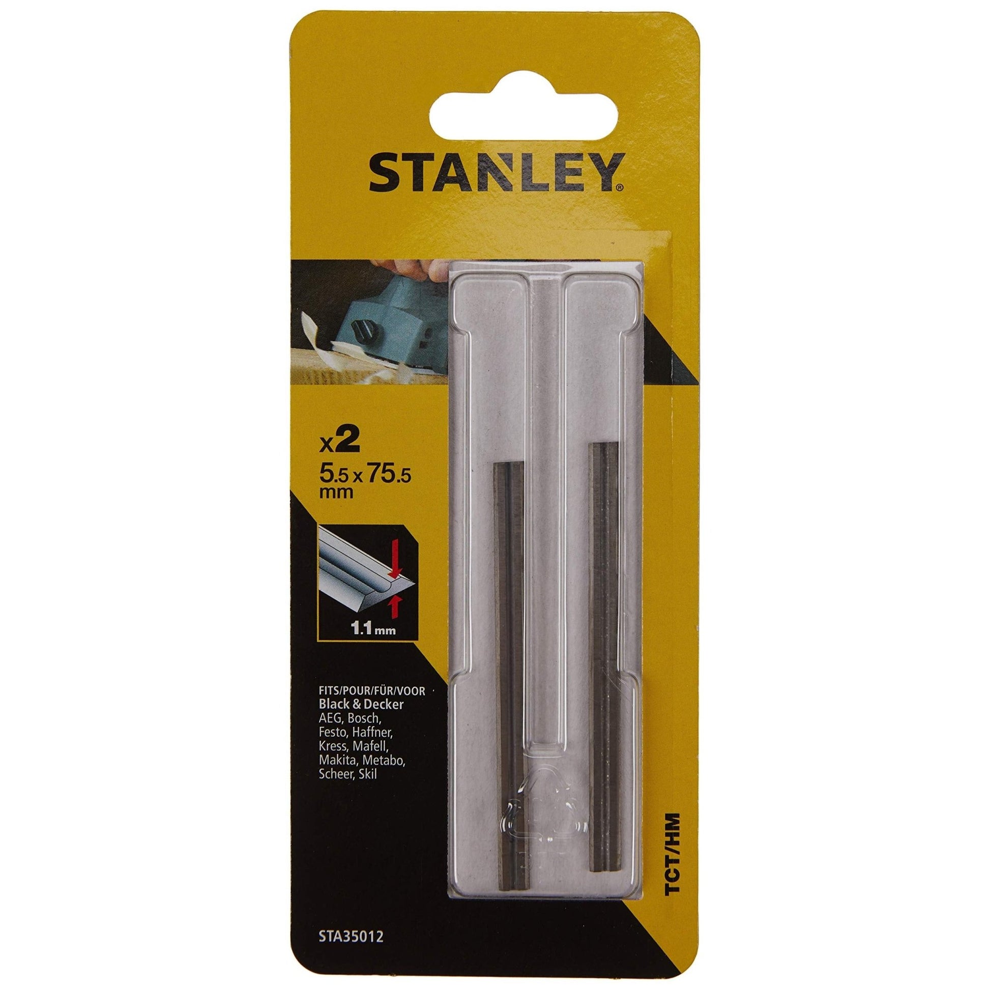 Stanley - Cuchillas reversibles TCT. Ancho: 75,5mm. - Ferrotecnia
