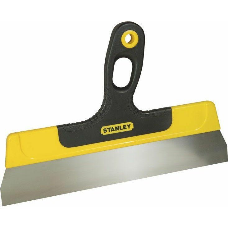 STANLEY Espátula angular, hoja de acero inoxidable 300 x 45 mm, mango bimaterial ergonómico, resistente a la oxidación, con agujero para colgar y fácil almacenamiento, STHT0-05934 - Ferrotecnia