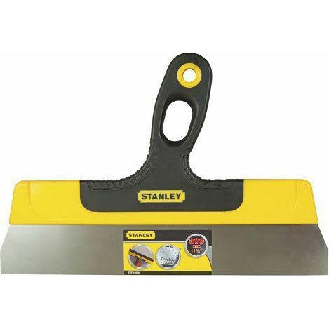 STANLEY Espátula angular, hoja de acero inoxidable 500 x 45 mm, mango bimaterial ergonómico, resistente a la oxidación, con agujero para colgar y fácil almacenamiento, STHT0-05936