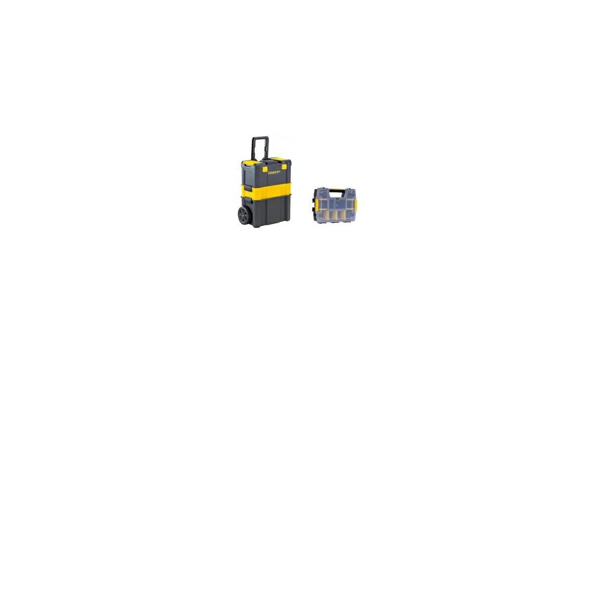 Stanley Essential - Taller movil con ruedas + organizador Sortmaster Light