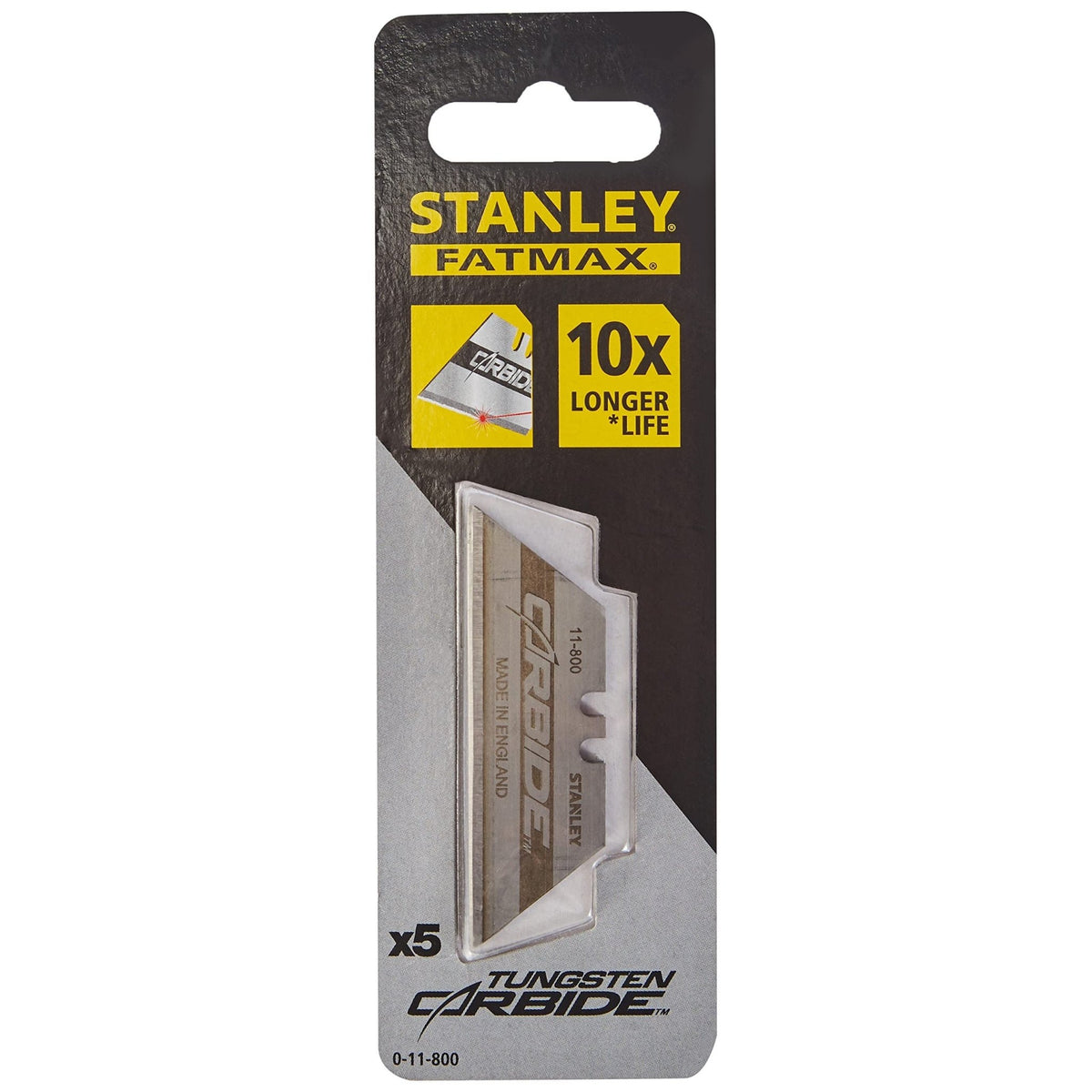 Stanley - FatMax 0-11-800 Hojas trapezoidales Carbide, 5 Unidades, Set de 5 Piezas - Ferrotecnia
