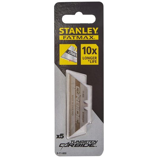 Stanley - FatMax 0-11-800 Hojas trapezoidales Carbide, 5 Unidades, Set de 5 Piezas - Ferrotecnia