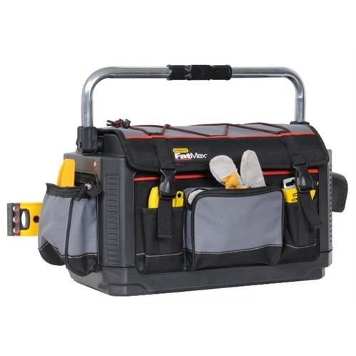 STANLEY FATMAX 1-79-213 - Bolsa rígida FatMax con estructura de Polipropileno abierta, 19.3 x 11.0 x 12.2 cm. Negro, Gris - Ferrotecnia