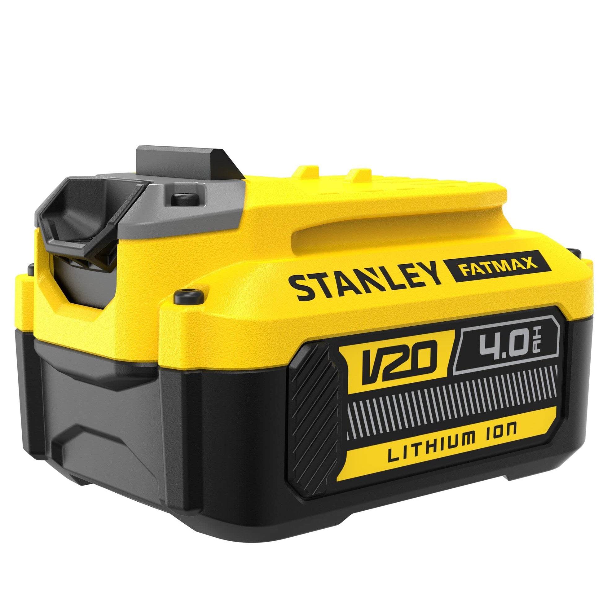 STANLEY FATMAX Batería V20 Litio 18V 4Ah, sin efecto memoria, alta autonomía, celdas de baja impedancia para mayor potencia y ciclo de vida, indicador LED de carga, SFMCB204-XJ