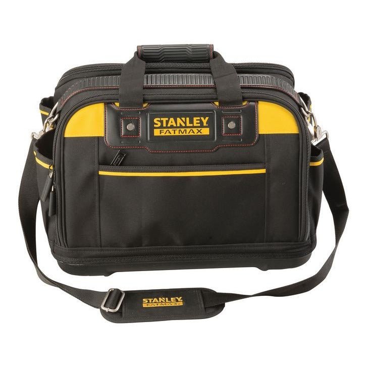 STANLEY FATMAX Bolsa de Herramientas Acceso Múltiple, Estructura Rígida, Tamaño 41x29x24 cm, Bolsillo frontal con cierre, Asa ajustable, Acceso a las herramientas, FMST1-73607 - Ferrotecnia