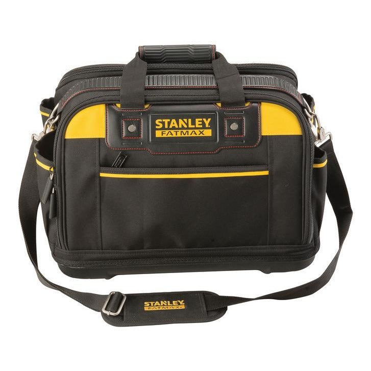 STANLEY FATMAX Bolsa de Herramientas Acceso Múltiple, Estructura Rígida, Tamaño 41x29x24 cm, Bolsillo frontal con cierre, Asa ajustable, Acceso a las herramientas, FMST1-73607