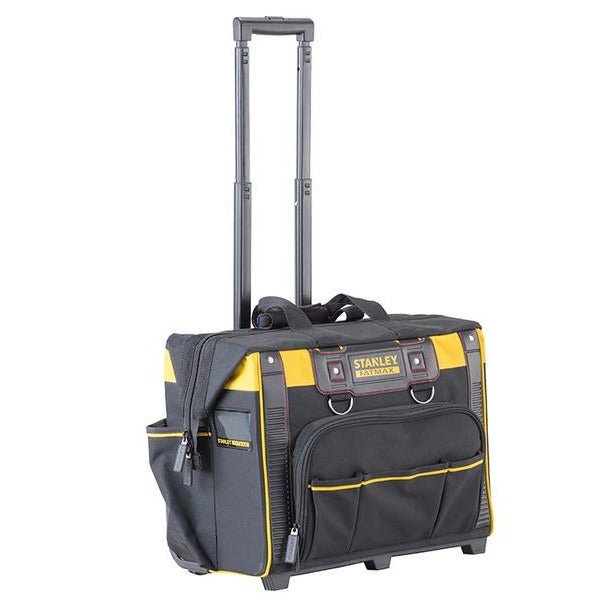 STANLEY FATMAX Bolsa Rígida con Ruedas, Organización Óptima para Herramientas, Asa Telescópica Resistente, Ruedas para Transporte Fácil, Medidas 50 x 36 x 41 cm, FMST1-80148 - Ferrotecnia