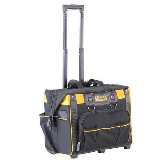 STANLEY FATMAX Bolsa Rígida con Ruedas, Organización Óptima para Herramientas, Asa Telescópica Resistente, Ruedas para Transporte Fácil, Medidas 50 x 36 x 41 cm, FMST1-80148 - Ferrotecnia