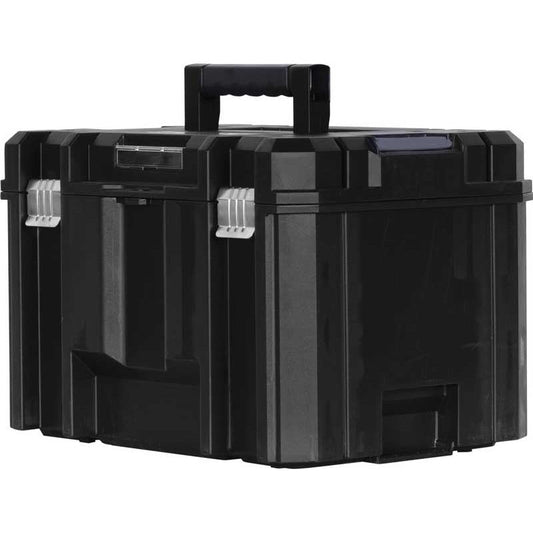 STANLEY FATMAX Caja de Herramientas Profunda PRO-STACK VI, Bandeja Extraíble, Cierres Metálicos, Asa Ancha, Apilable y Segura, Dimensiones 44 x 30 x 33 cm, FMST1-71971 - Ferrotecnia