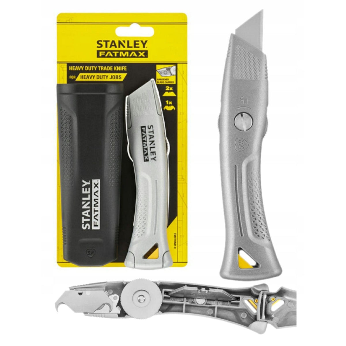 STANLEY FATMAX Cuchillo de Trabajo Resistente, Plateado, FMHT10501-0 - Ferrotecnia