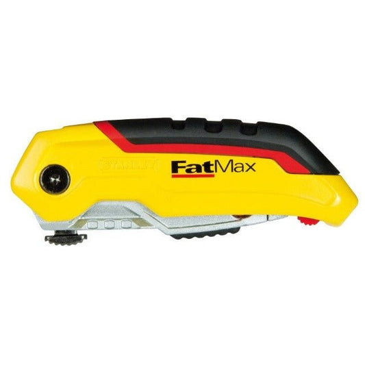 STANLEY FATMAX Cuchillo Retráctil Plegable, Diseño Compacto y Ergonómico, Cambio de Cuchilla Instantáneo, Almacenamiento Interno de Cuchillas, 0-10-825 - Ferrotecnia