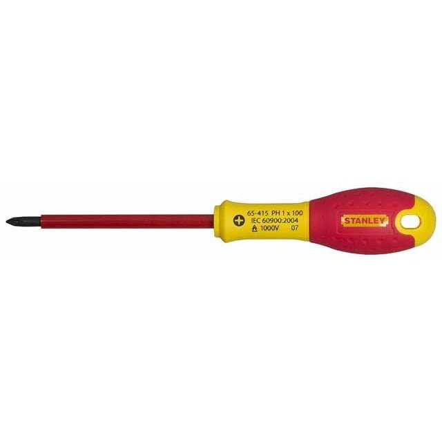 Stanley - FatMax Destornillador FatMax Phillips PH1 X 100 mm 0-65-415, 1x100mm - Ferrotecnia