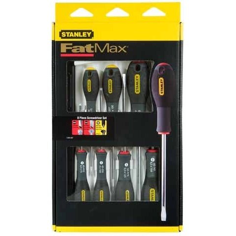 Stanley FatMax Destornilladores FatMax-Juego 8 Piezas Plana/Phillips 0-65-437, Set, Multicolor - Ferrotecnia
