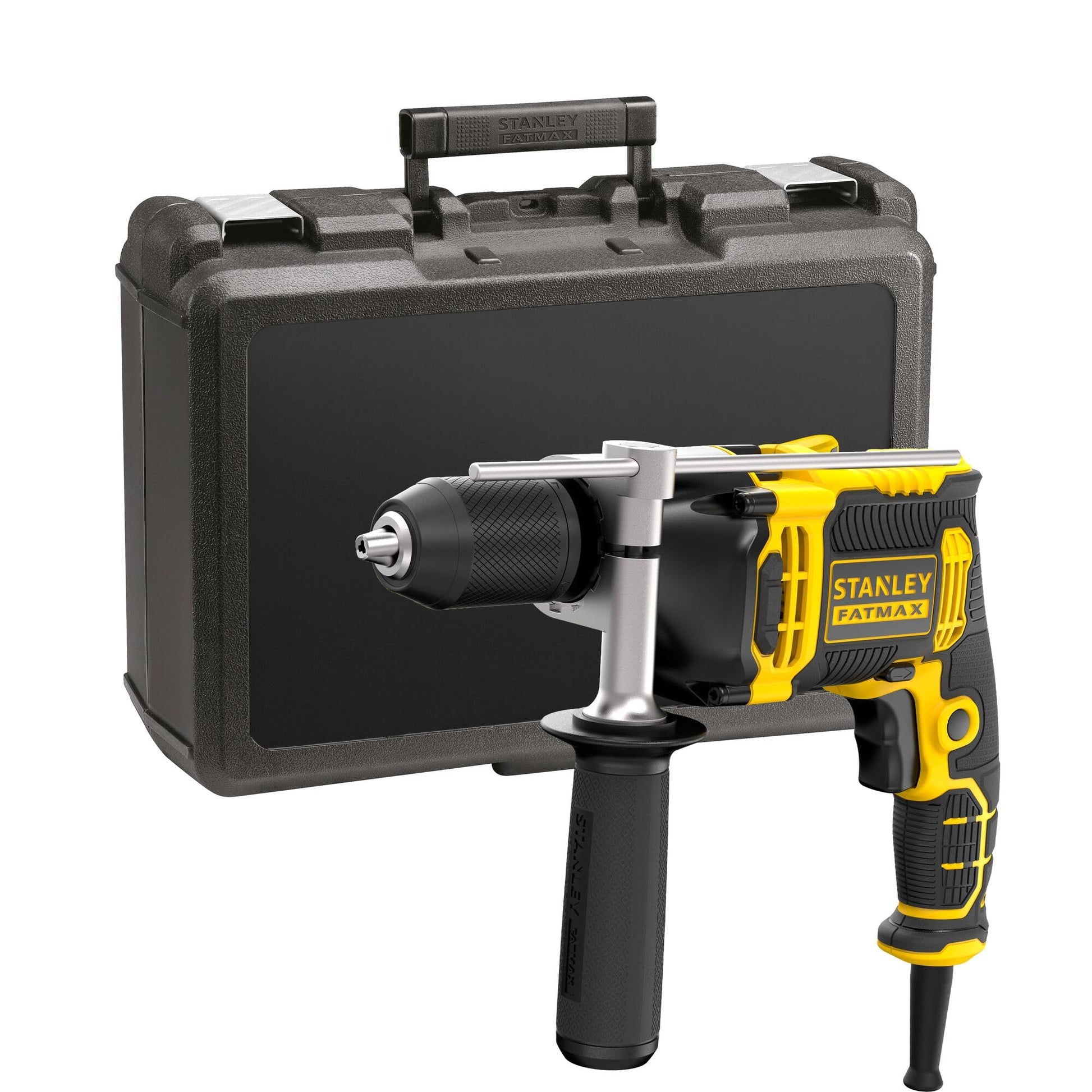 Stanley FatMax FMEH750K-QS - Taladro Percutor con Cable 750W, 54.400 ipm, Incluye Maletín