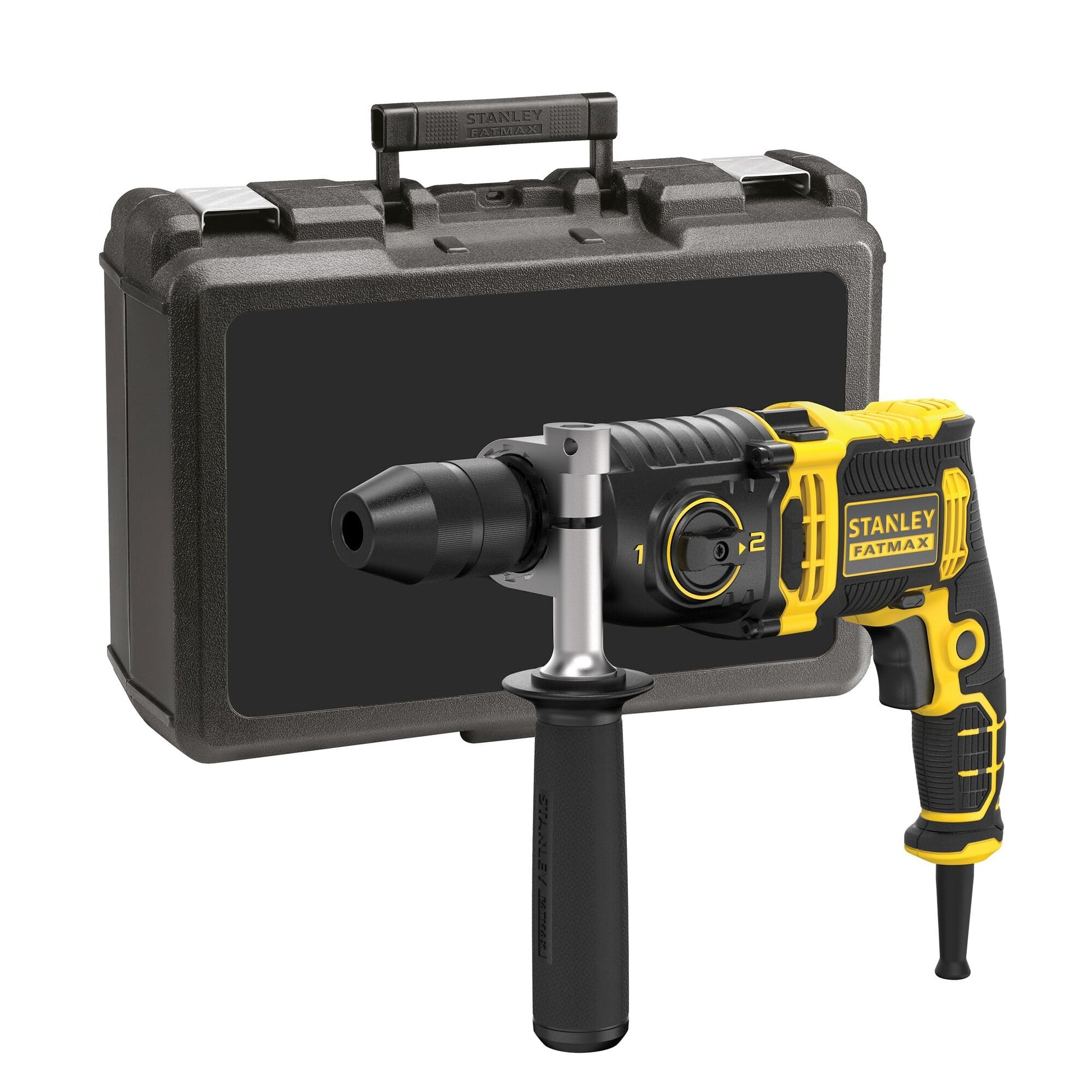 Stanley Fatmax Fmeh850K-Qs - Taladro Percutor con Cable 850W, 54.400 Ipm, Incluye Maletín
