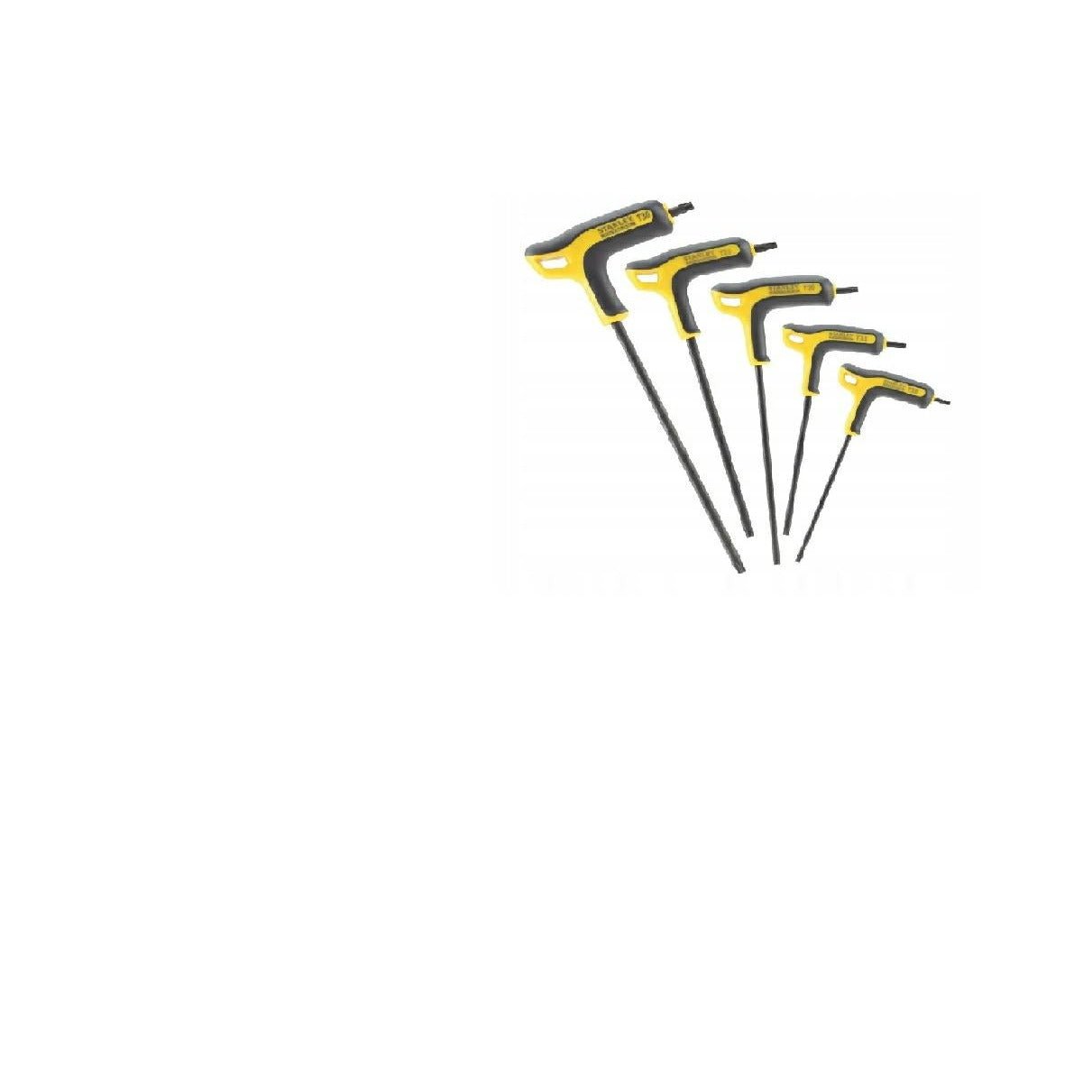 Stanley - FatMax FMHT0-69048 Juego de 5 llaves macho con mango, punta Torx, negro/amarillo - Ferrotecnia