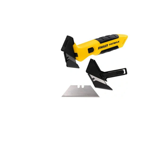Stanley FatMax FMHT10373-0 - Cortador de papel de aluminio (hoja intercambiable, mango de goma, separador de cinta de metal, con ojal de sujeción, 1 unidad) - Ferrotecnia