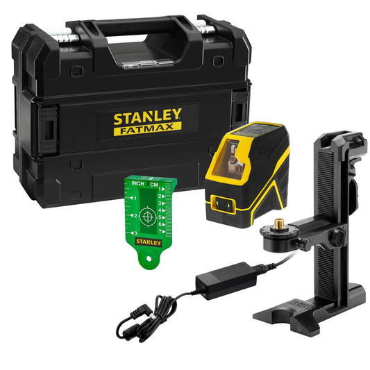 Stanley - FatMax FMHT77595-1 Nivel láser de líneas verdes en cruz Fatmax a batería