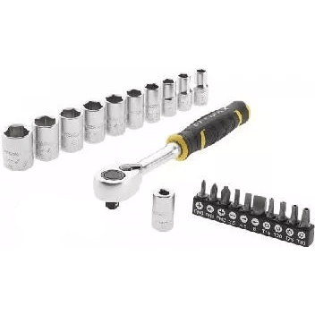 Stanley - FatMax FMMT82680-0 Juego de trinquete 3/8"" 120 dientes + puntas, multicolor" - Ferrotecnia
