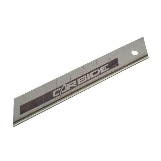 STANLEY FATMAX Hojas de cutter Carbide de 18mm, hasta 10 veces más cortes, filo resistente, cuerpo de acero flexible, dispensador de 50 hojas, STHT8-11818 - Ferrotecnia
