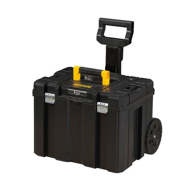 STANLEY FATMAX PRO-STACK caja de almacenamiento móvil de 50L con ruedas resistentes, cierres metálicos y gran capacidad, negro, FMST1-75753 - Ferrotecnia