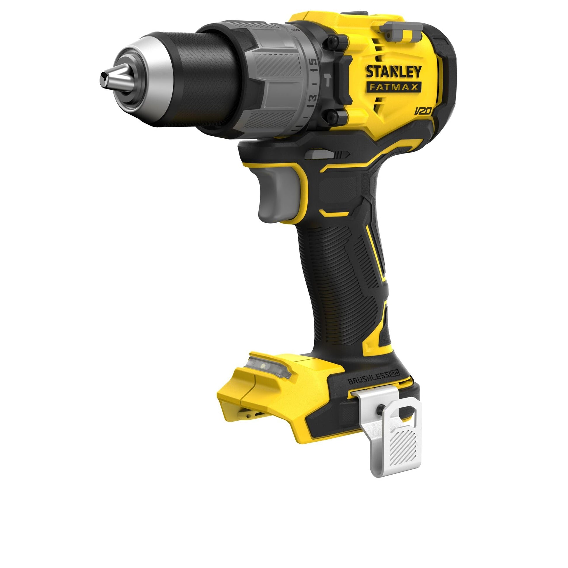 Stanley FATMAX SFMCD726B-XJ - Taladro percutor sin escobillas de 18 V V20, unidad desnuda, SFMCD726B-XJ