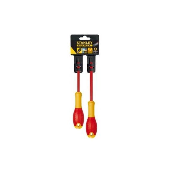 Stanley FMHT0-62648 - Juego 2 destornilladores aislados VDE PH1x100mm y PH2x125mm - Ferrotecnia